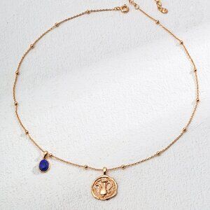 ✨ Artisan Original "Wishing Jar" Talisman & Lapis Lazuli Charm Necklace | S925